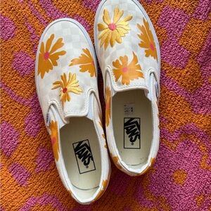 VANS Flower checkerboard Slip-ons